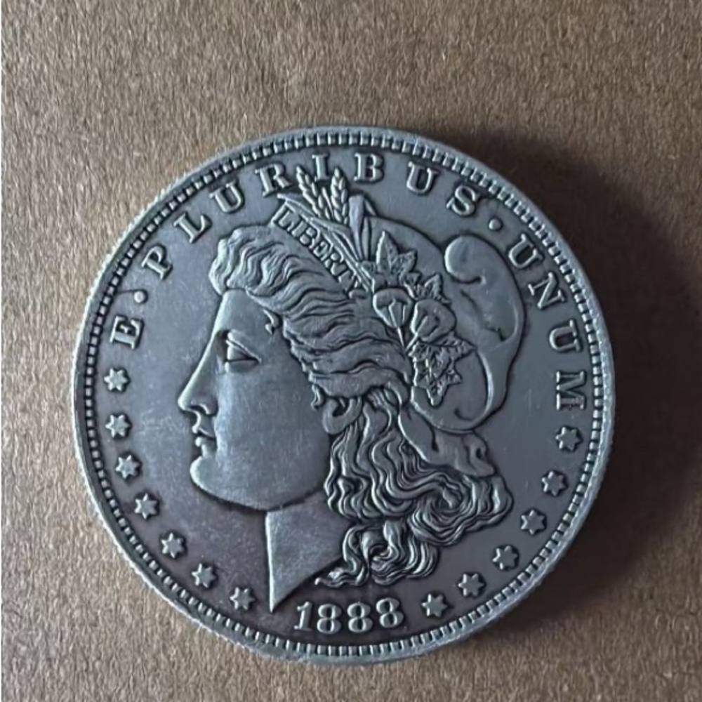 1888 Morgan Style Silver Coin - Classic Antique Look